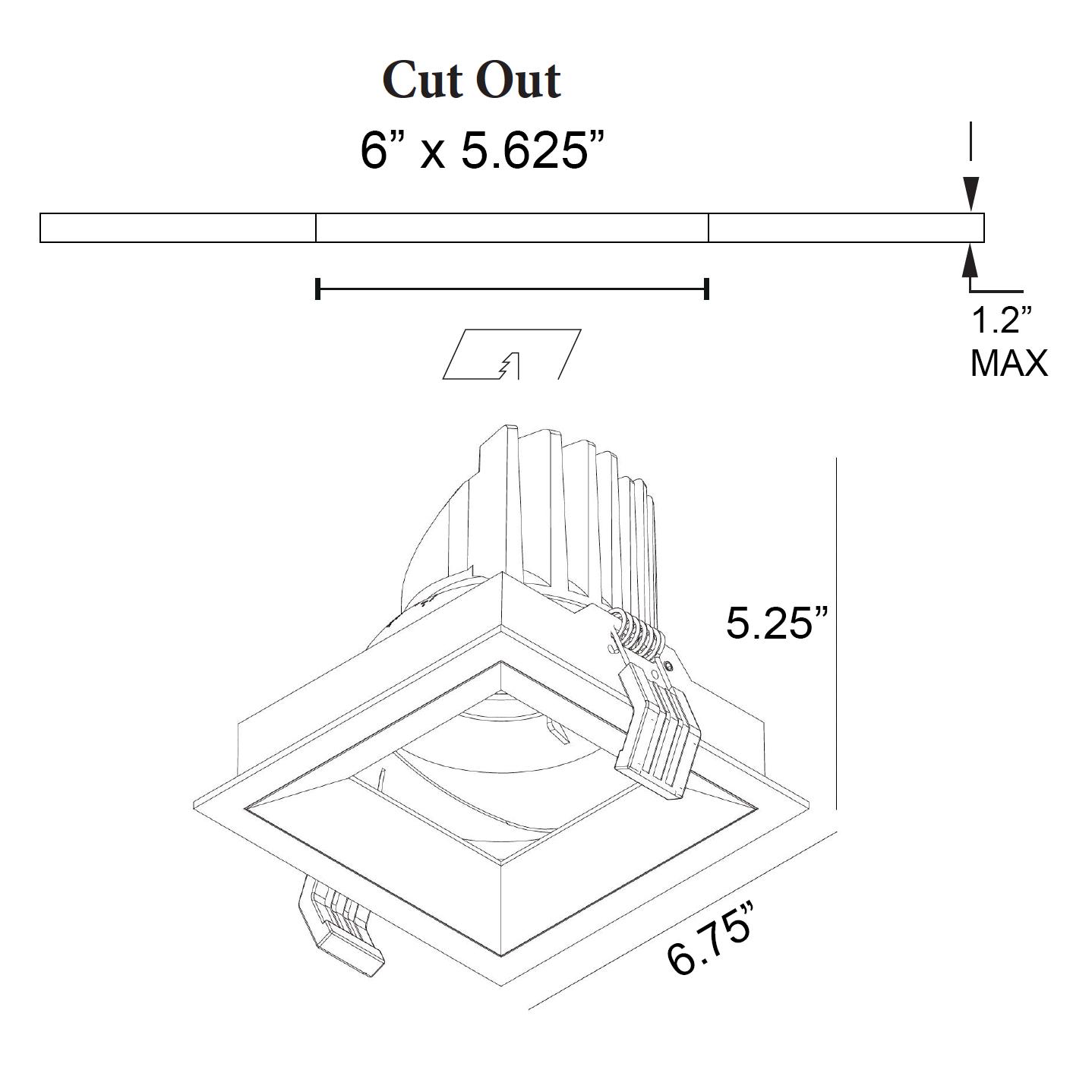 6-Inch Oracle Series Recessed Downlight – Single Head