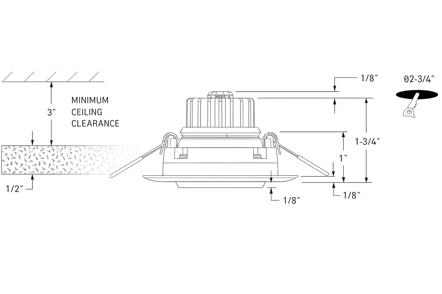 3.0-Inch Round Recessed Eyeball LED Light – Forum Series