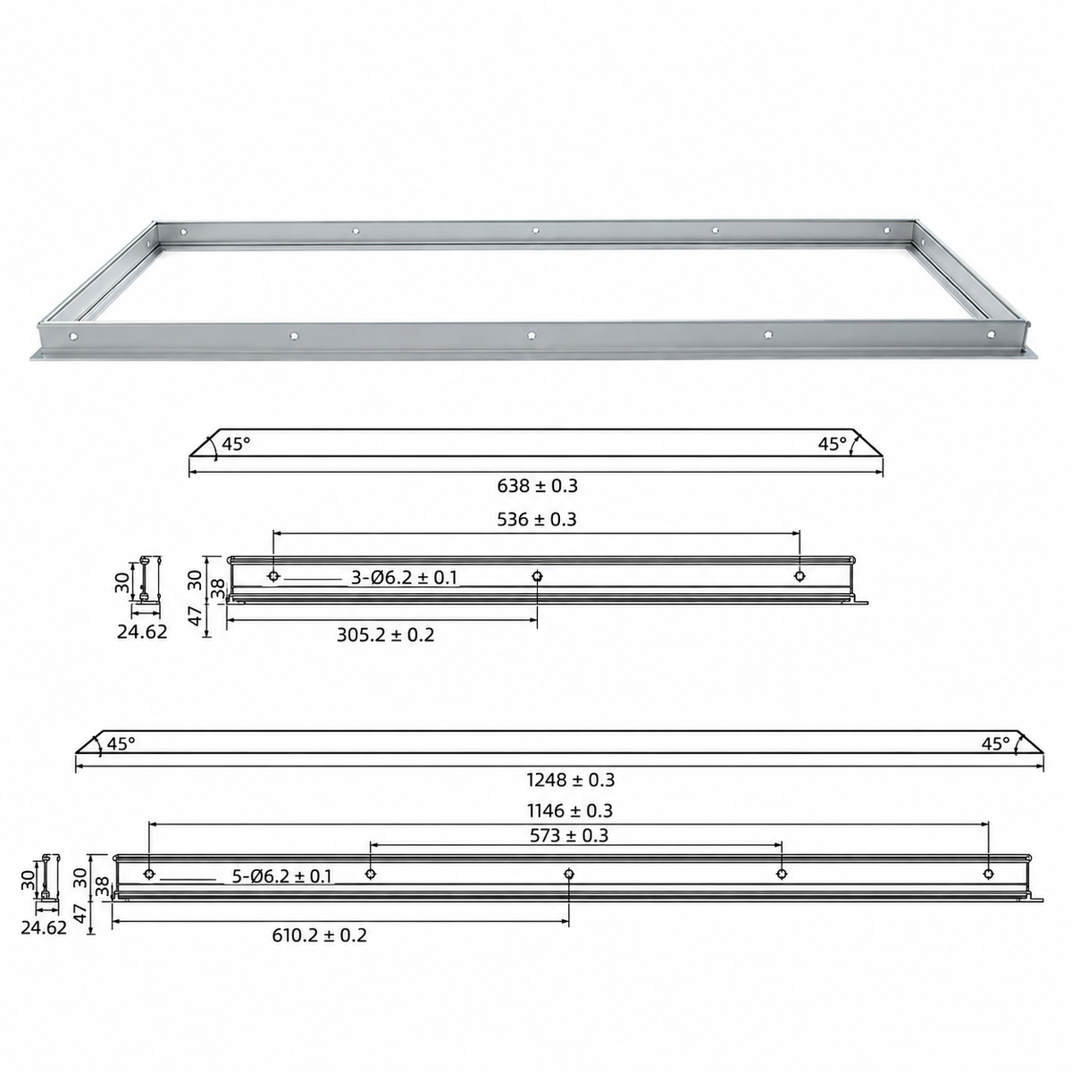 72W Luxrite Panelite Series - 2'×4'
