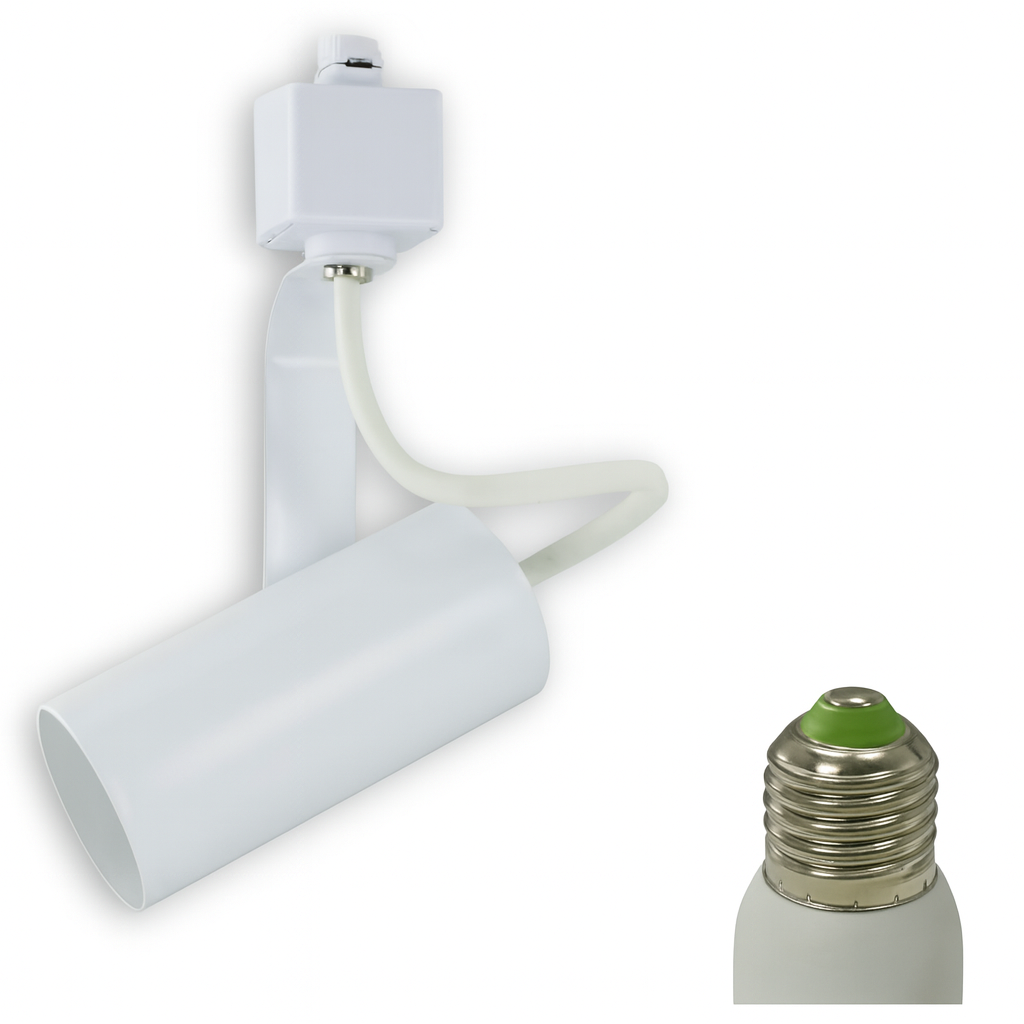 E27 Track Lighting Fixture – White