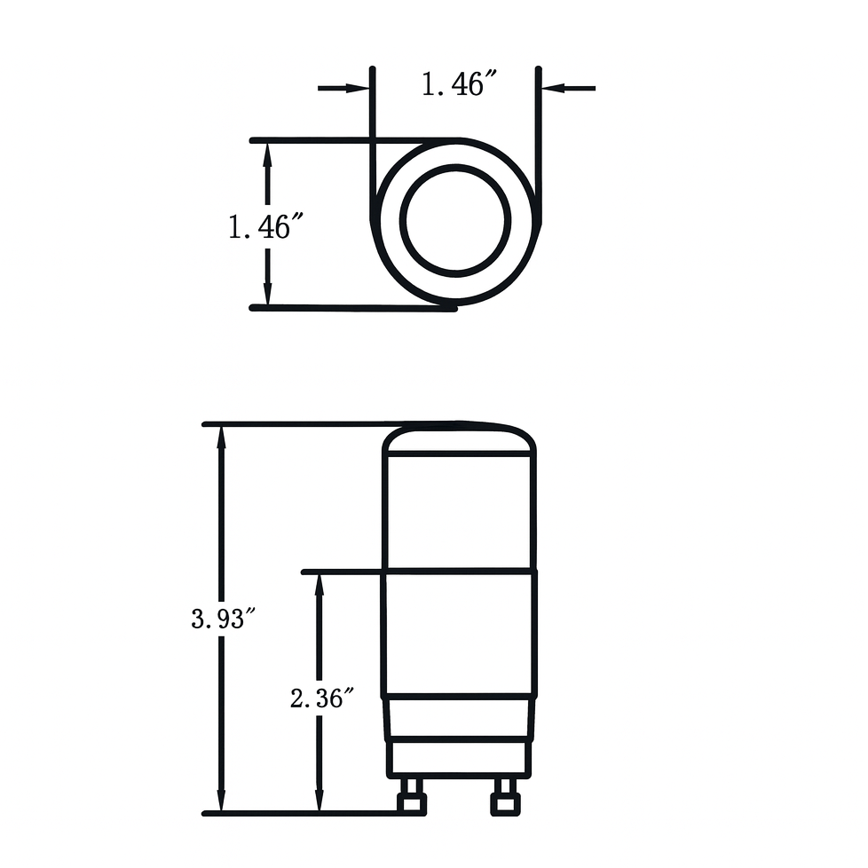 5W Hybrid Horizontal PL Retrofit Lamp - GU24 Base