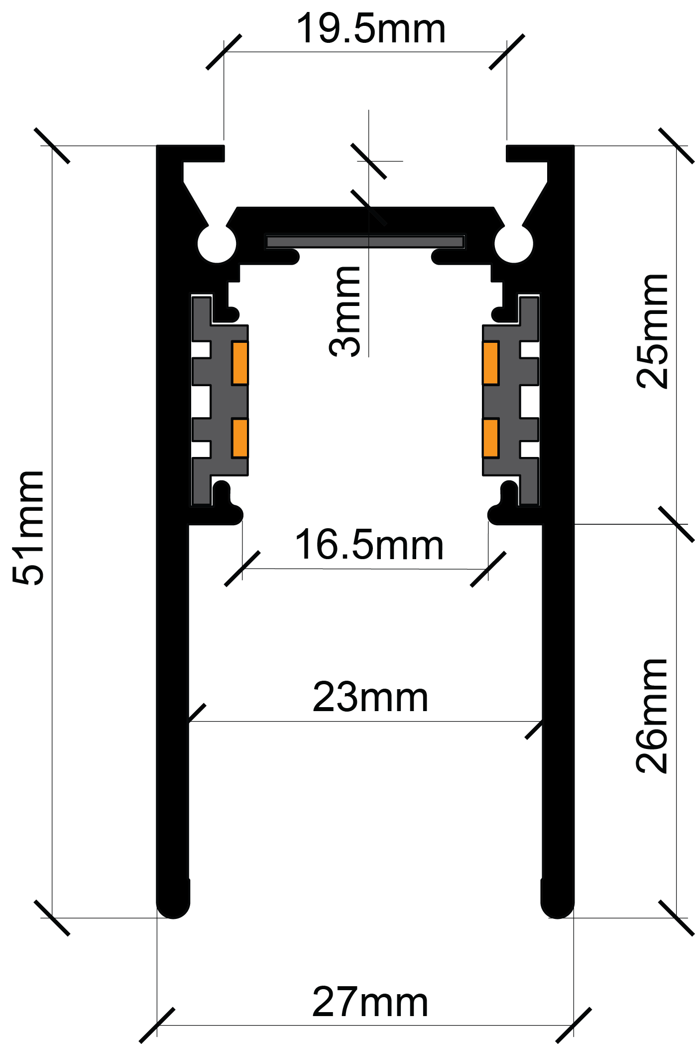 Micro Magnetic Surface & Suspended Mount Track |  8' & 10'