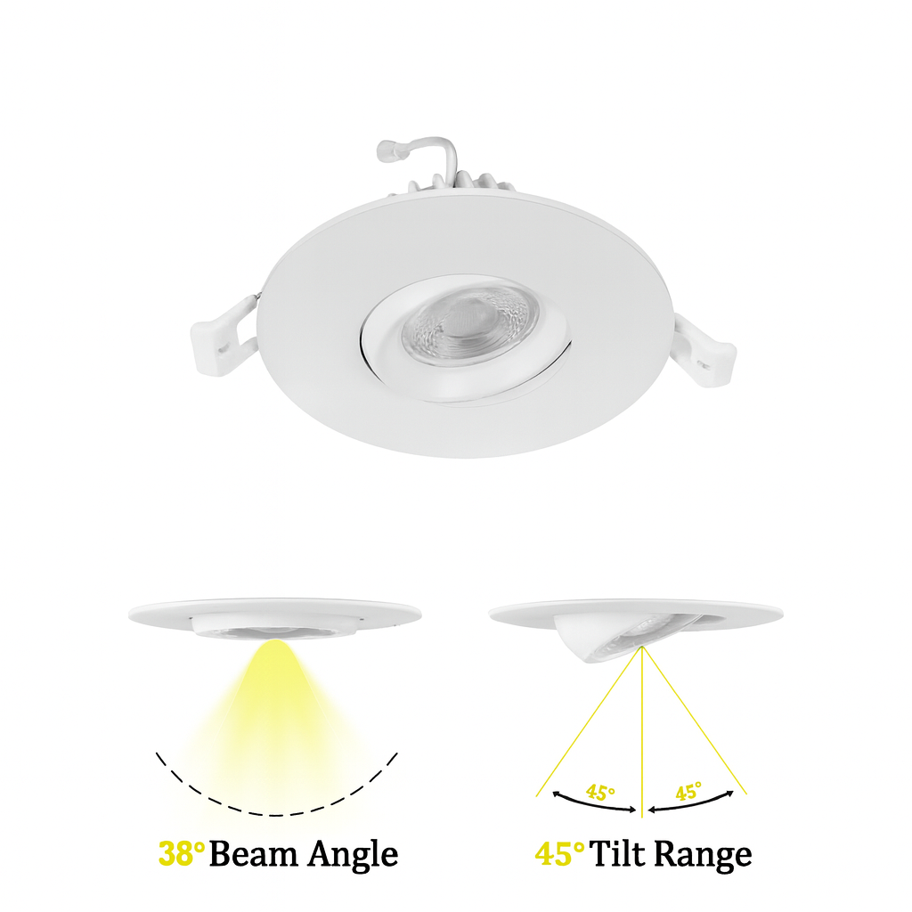 3.0-Inch Recessed Gimbal LED Light Series – 8W