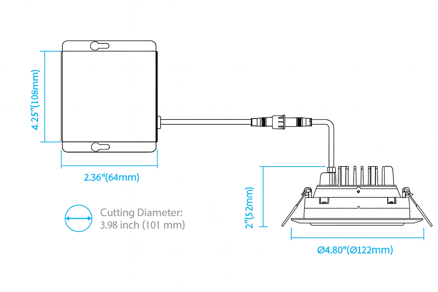 4.0-Inch Recessed Forum Gimbal LED Downlight – 12W