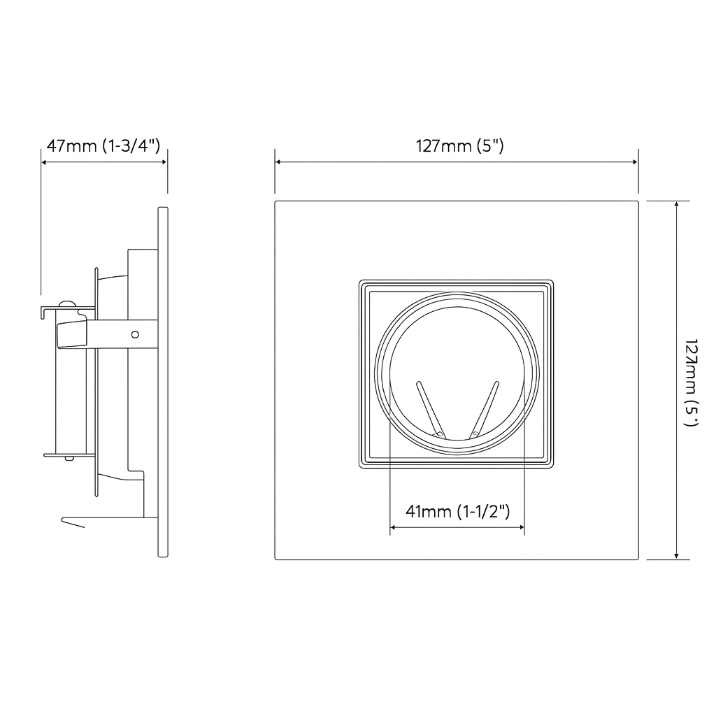 4.0-Inch Square Baffle Trim (TH490-MW)