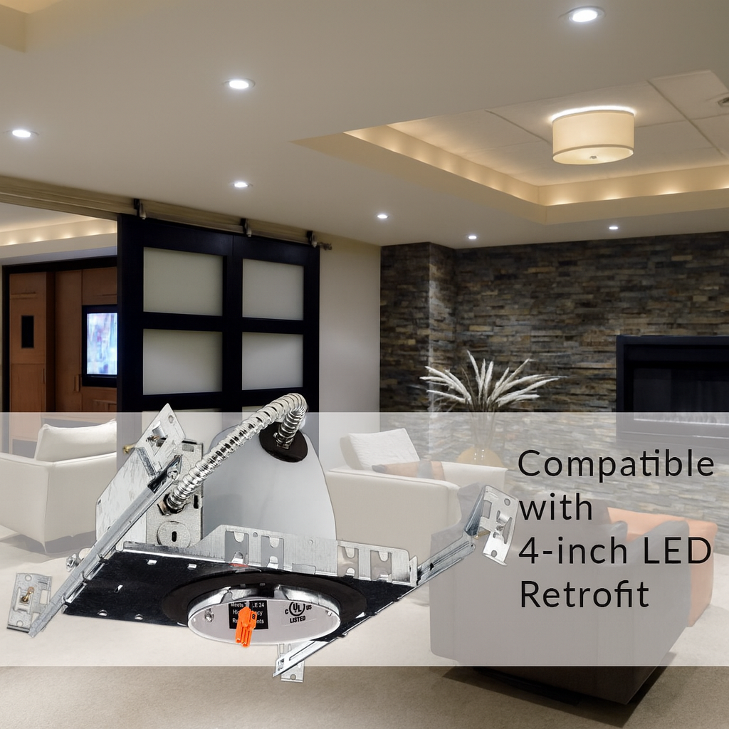 4.0-Inch Air-Tight Line Voltage New Construction Recessed Housing – DN-4NC-QC