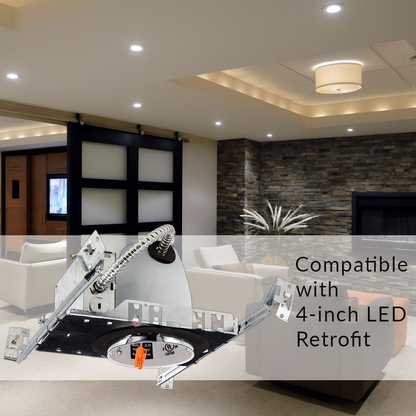 4.0-Inch Air-Tight Line Voltage New Construction Recessed Housing – DN-4NC-QC