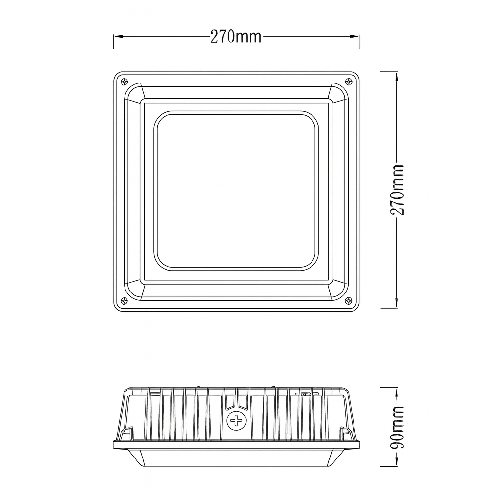 45W Nuvo LED Canopy Light Series