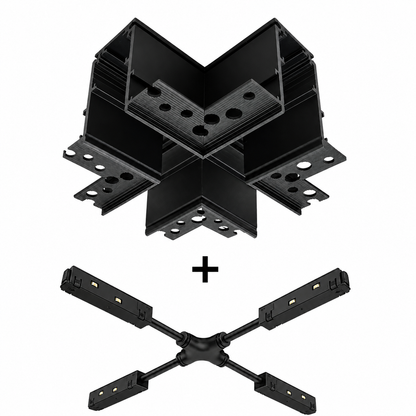 Micro Magnetic Recessed Trimless X Angle Connector + Flex X Conductive Module Bundle