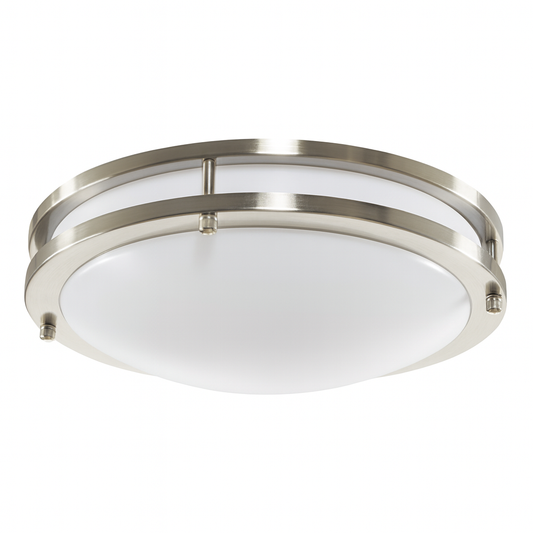 12.0-Inch Luxrite LED Flush Mount Chrome