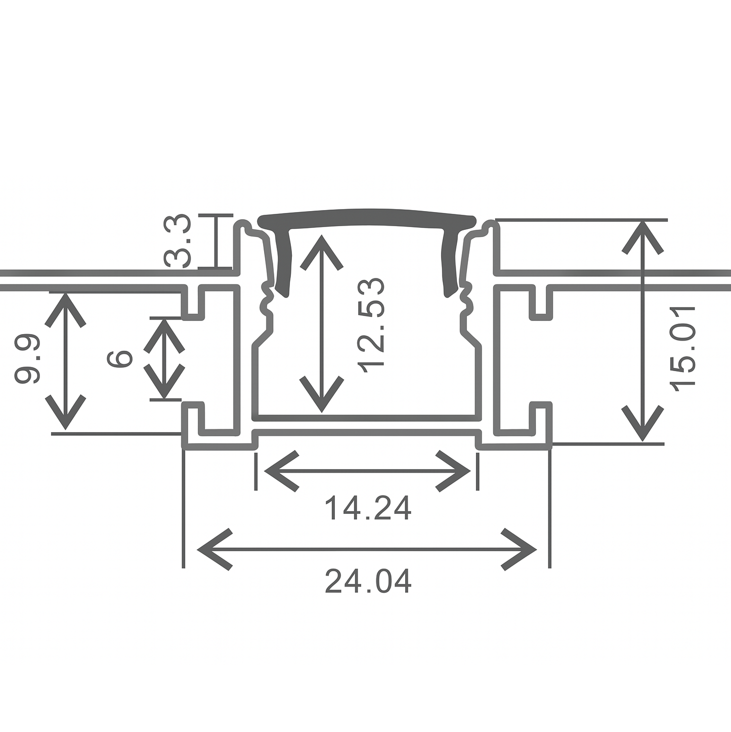 0.5-Inch Linear Architectural Trimless TLP-1515-24V Series