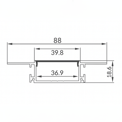 1.5-Inch Linear Architectural Trimless TLP-4018-24V Series