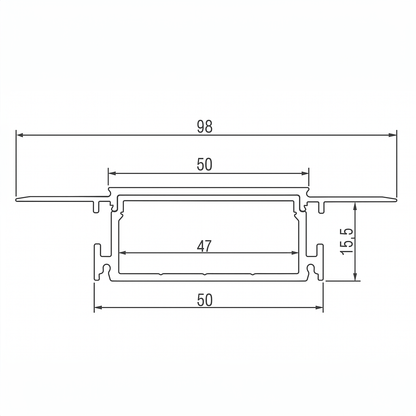 2.0-Inch Linear Architectural Trimless TLP-4018-24V Series