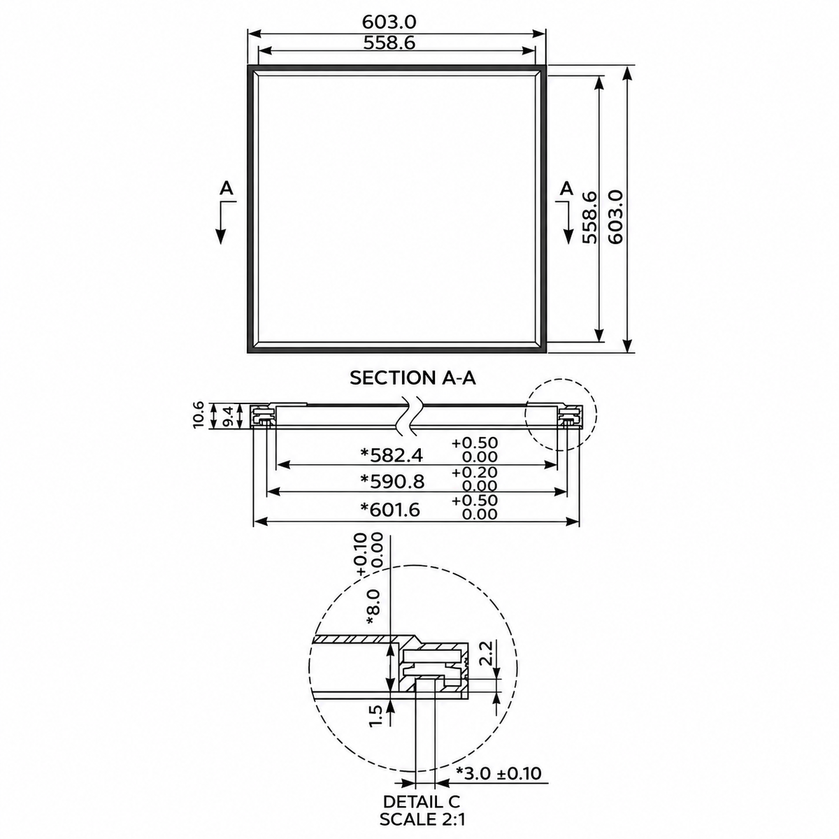 45W Luxrite Panelite Series - 2'×2'