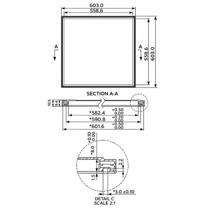 45W Luxrite Panelite Series - 2'×2'