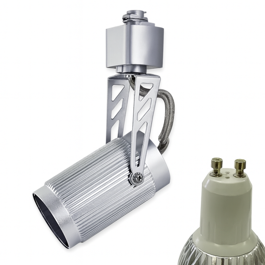 GU10 LED Track Lighting Fixture – Textured Metallic