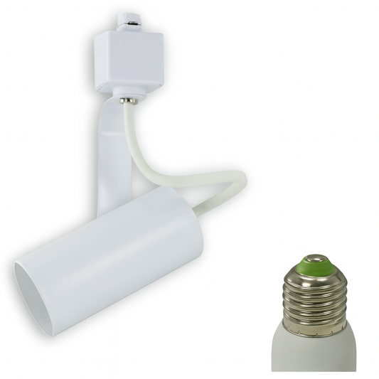 E27 Track Lighting Fixture – White