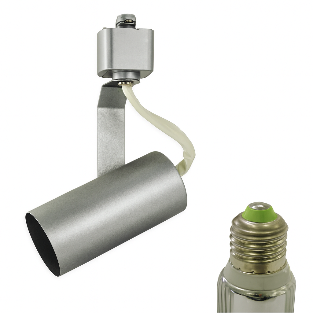 E27 LED Track Lighting Fixture – Metallic