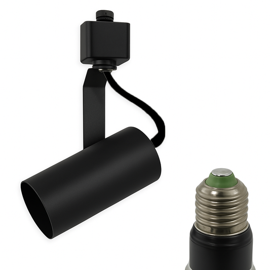 E27 Track Lighting Fixture – Black