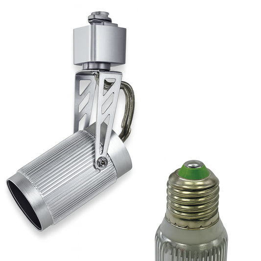 E27 LED Track Lighting Fixture – Textured Metallic