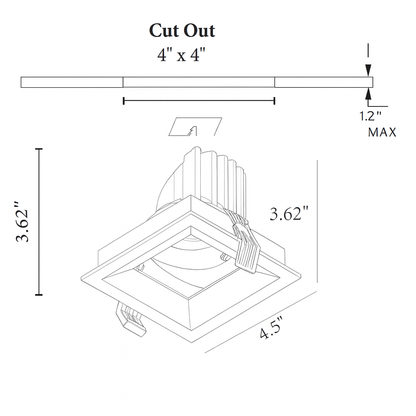 4-Inch Oracle Series Recessed Downlight – Single Head