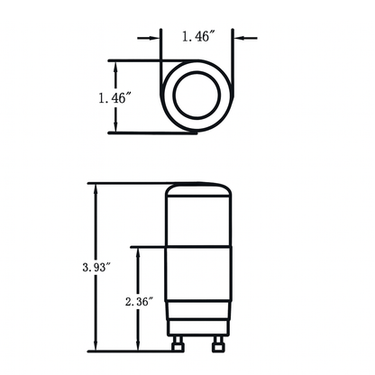 5W Hybrid Horizontal PL Retrofit Lamp - GU24 Base
