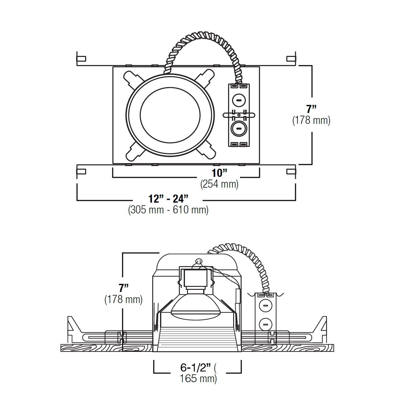 6.0-Inch New Construction Recessed Can Housing – IC/AT Rated with Trim Options