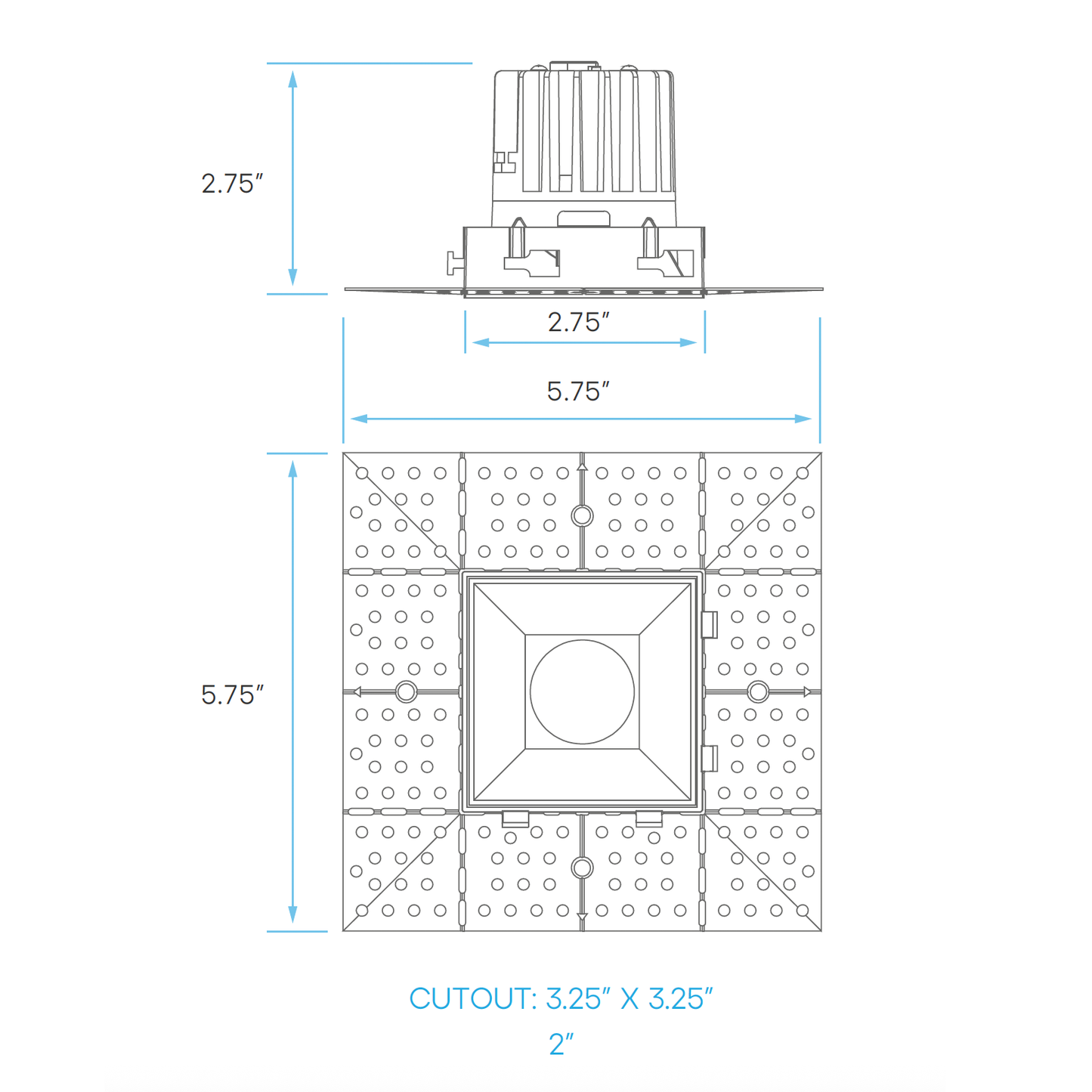 2.0-Inch Trimlux Interlocking Trimless Module Downlight (Standard)