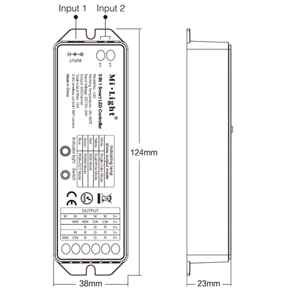 RGBWWW Smart LED Control Receiver – LS2 Series (5-in-1 LED Receiver)