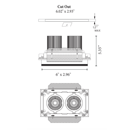 CHRONO Series – Dual-Head Modular Trimless Recessed Downlight
