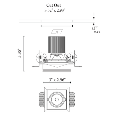 CHRONO Series – Single-Head Modular Trimless Recessed Downlight