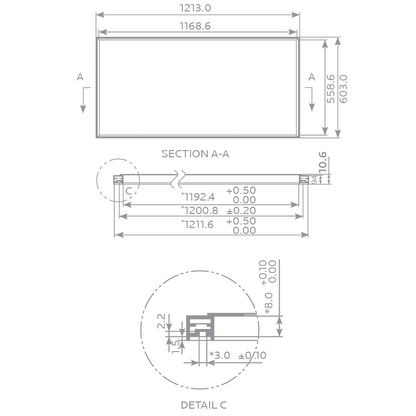 2.0-Foot×4.0-Foot Luxrite LED Panelite Series