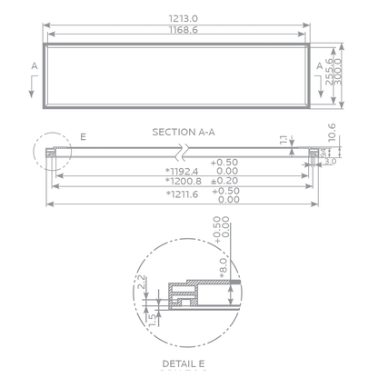 1.0-Foot×4.0-Foot Luxrite LED Panelite Series