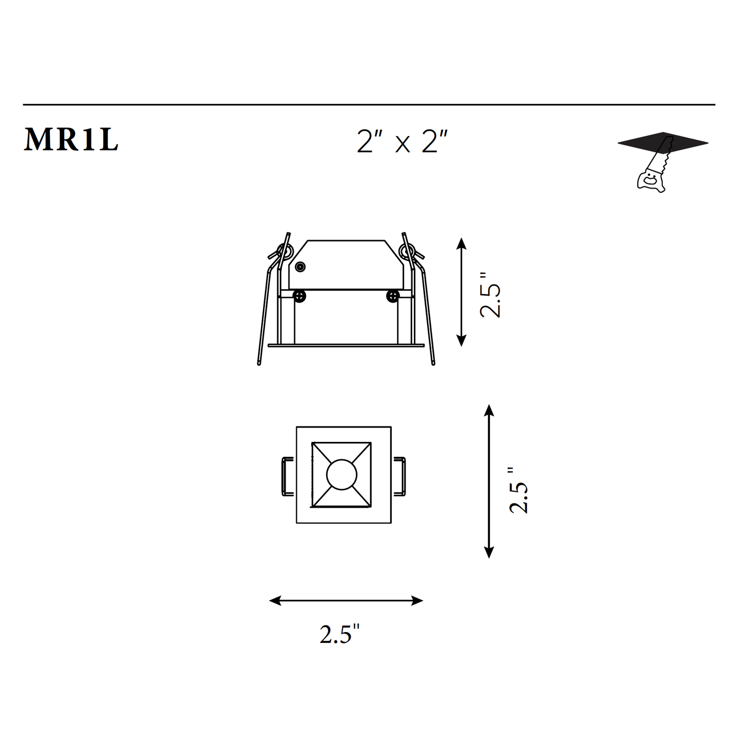 2.5" – 5W Micro Nugget Recessed LED Downlight – MR1L