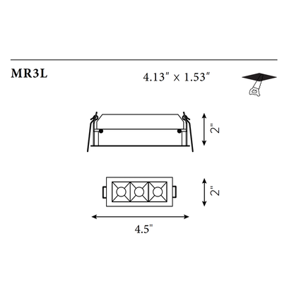 4.5" – 9W Micro Nugget Recessed LED Downlight – MR3L