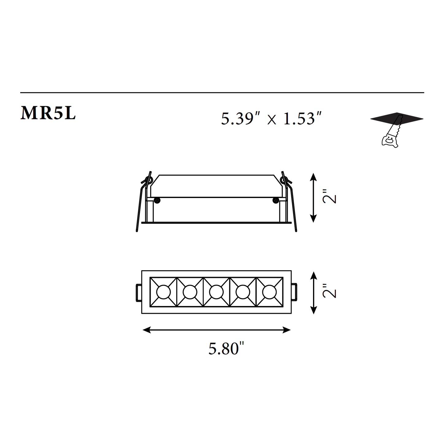 6.75" – 15W Nugget Recessed LED Downlight – MR5L