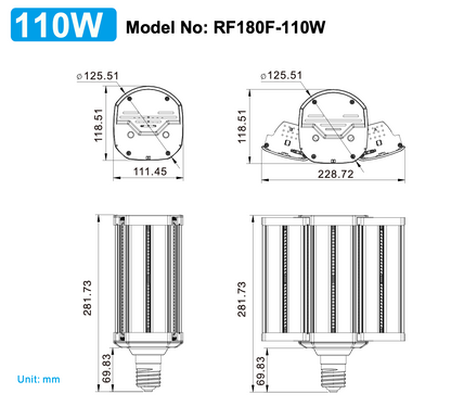 110W RetroFit Falcon 180 Lamp Series